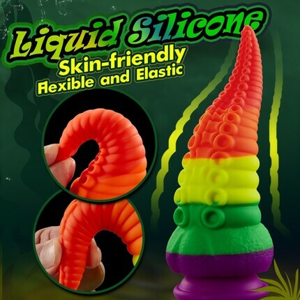 Orlagh 8.66 Inch Rainbow Dildo with Suction Cup Dildos - Tophatter Daily Deals