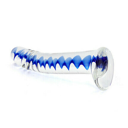 Acmejoy Frozen Sapphire Spiral Glass Dildo 6.18 Inch Dildos - Tophatter Daily Deals