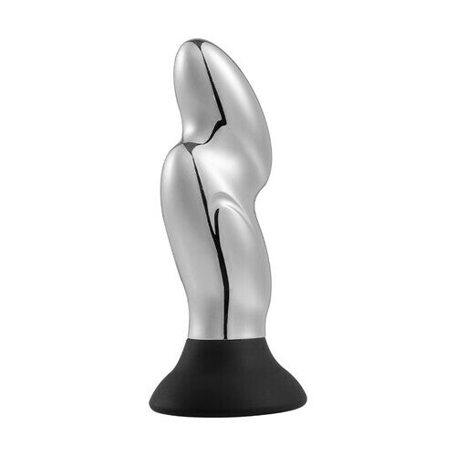 Acmejoy Aluminum 10 Vibrating Remote Control Anal Vibrator with Suction Base Silver Anal Toys - Tophatter Daily Deals