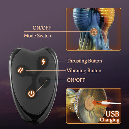 Phoenix - Thrusting Vibrating 10.23 Inch Dildo Dildos - Tophatter Daily Deals