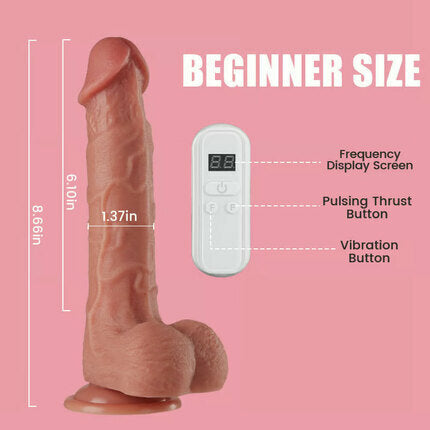 Acmejoy - Thrusts Vibration Dildo 8.66 Inch Dildos - Tophatter Daily Deals