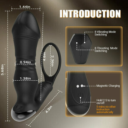 SPY - Thrusting Vibrating Prostate Massager Anal Toys - Tophatter Daily Deals