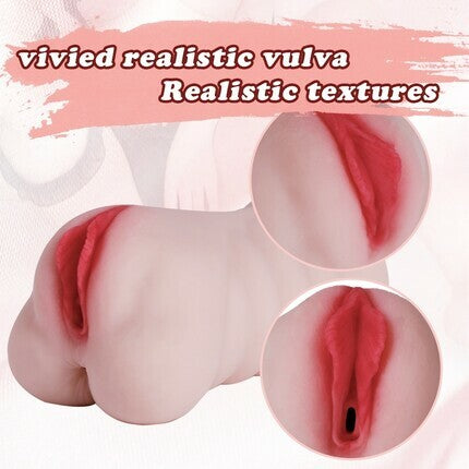 AcmeJoy 10 Vibrations 3D Realistic Textured Pocket Pussy and Tight Anus Sex Stroker Pocket Pussy - Tophatter Daily Deals