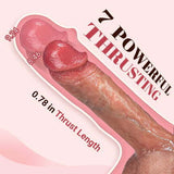 AcmeJoy IPX7 Waterproof 7 Thrusting Swinging 10 Vibrating Heating Lifelike Dildo 8.46 Inch Dildos - Tophatter Daily Deals
