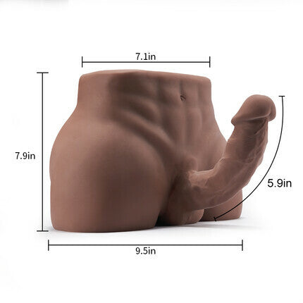8.5 lbs Hunky Unisex Butt with Bendable Penis Anal Entry Masturbators - Tophatter Daily Deals