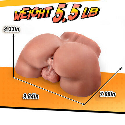 Acmejoy - 6.2lbs Brunet Doggy-Style Dangling Balls Derriere Fun Realistic Butt Masturbator Masturbators - Tophatter Daily Deals