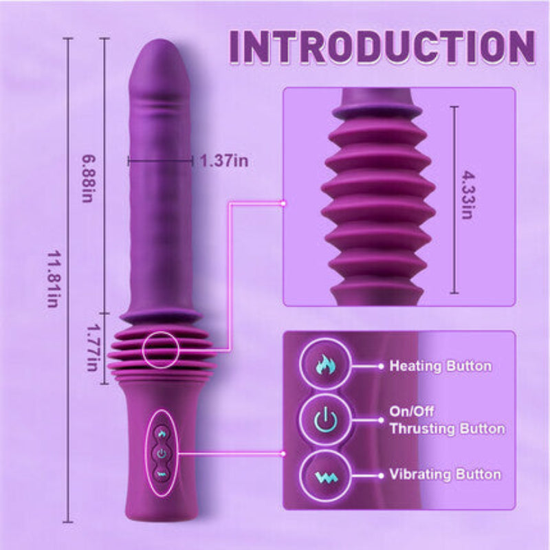 Powerful 145 Inch Thrusting Dildo Machine 11.81 Inch Dildos - Tophatter Daily Deals