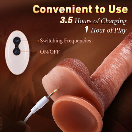 Leonard - Snapping Jerking Dildo 8.07 inches Dildos - Tophatter Daily Deals