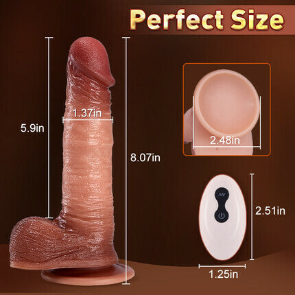 Leonard - Snapping Jerking Dildo 8.07 inches Dildos - Tophatter Daily Deals