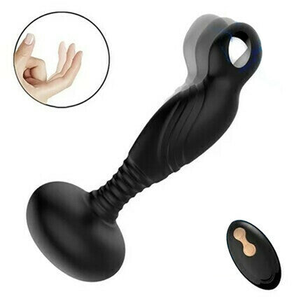 AcmeJoy Remote Control Prostate Massager Black Anal Toys - Tophatter Daily Deals