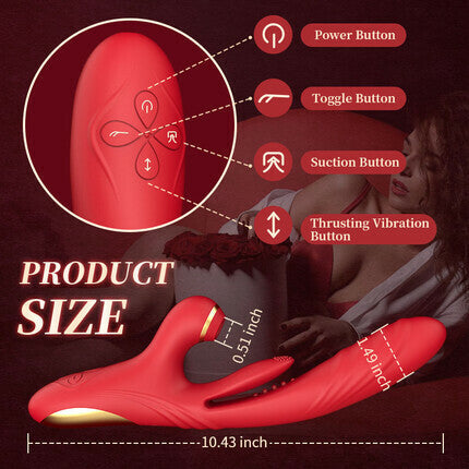 Acmejoy - Thrusting Sucking Vibrator Vibrators - Tophatter Daily Deals