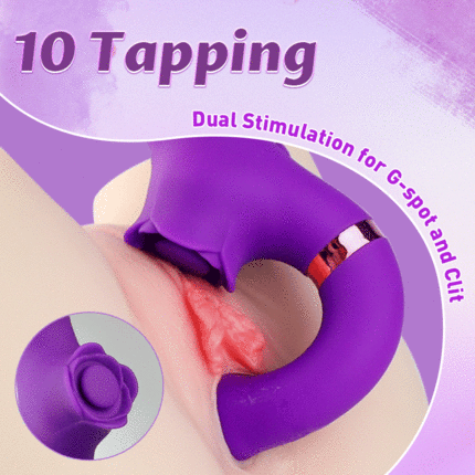 Loria - for Couples 10 Tapping & Vibrating G-spot Clit Stimulator Strapless Double-ended Remote Control Dildo Vibrators - Tophatter Daily Deals