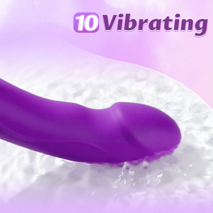 Loria - for Couples 10 Tapping & Vibrating G-spot Clit Stimulator Strapless Double-ended Remote Control Dildo Vibrators - Tophatter Daily Deals