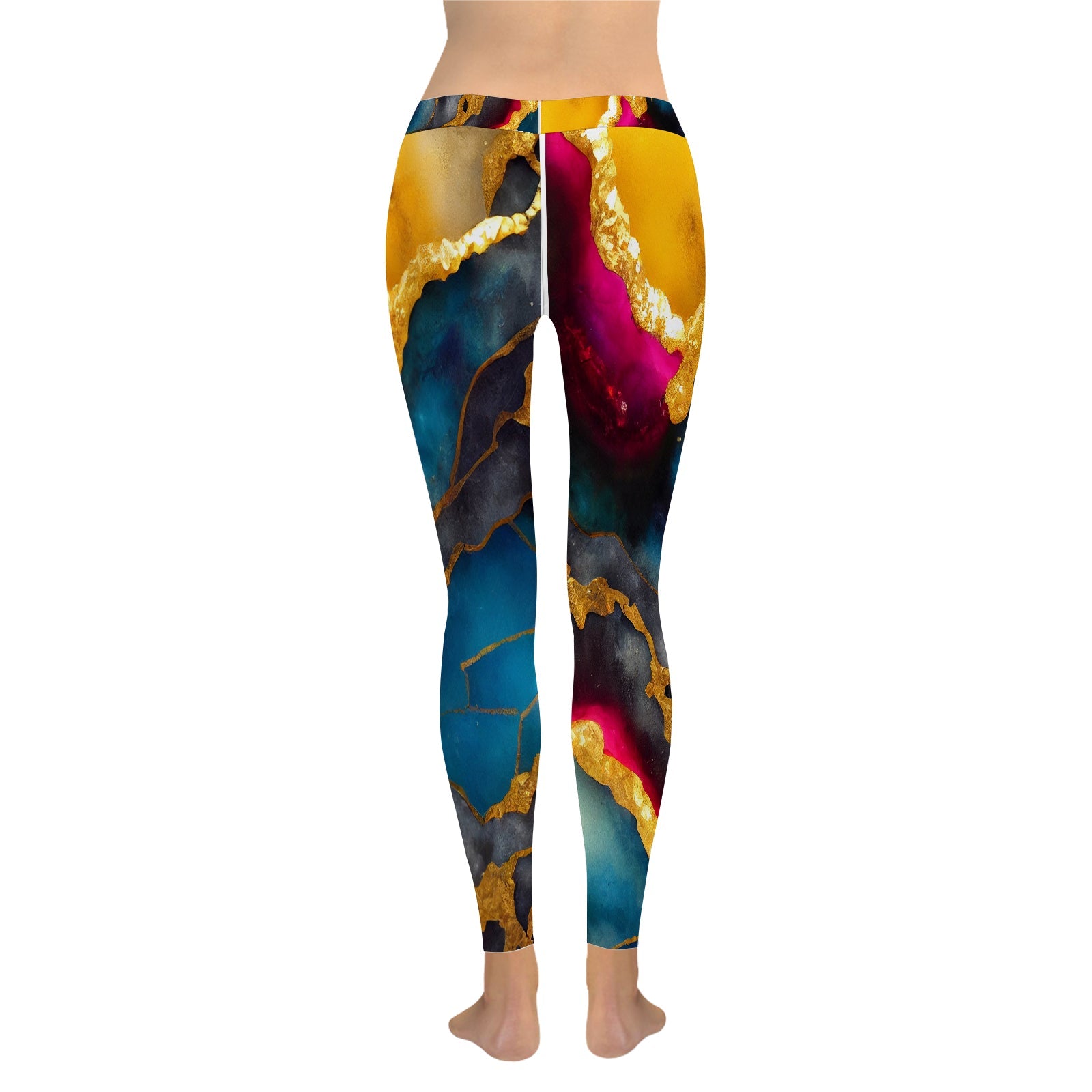 All-Over Low Rise Leggings (Model L05) white - Tophatter Daily Deals