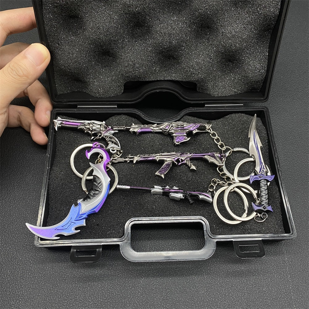 Metal Game Weapon Gun Dagger Keychain With Gift Box - Tophatter Daily Deals