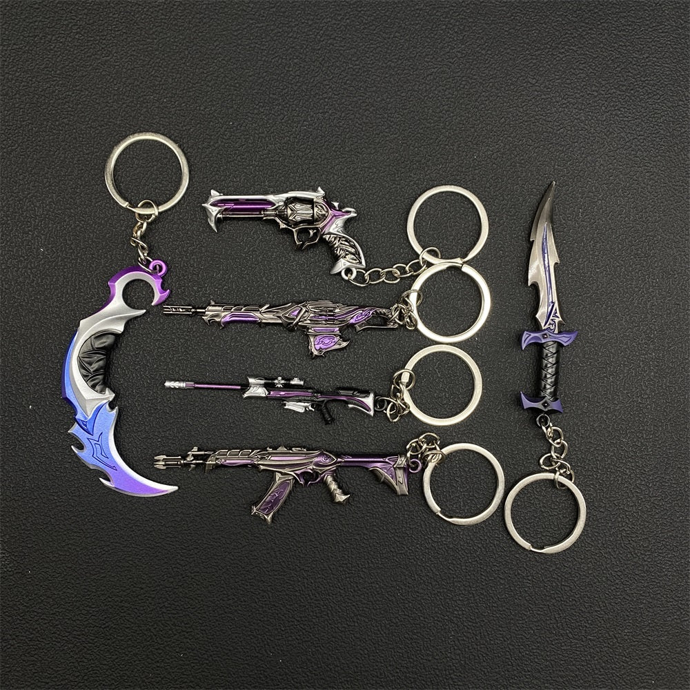 Metal Game Weapon Gun Dagger Keychain With Gift Box - Tophatter Daily Deals