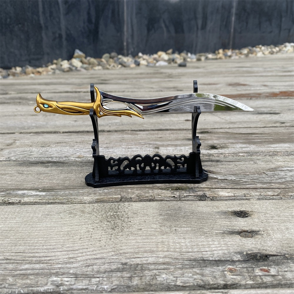 2-Layer Wooden Small Swords Weapon Display Holder - Tophatter Daily Deals