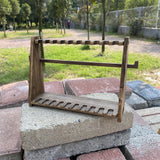 10-Layer Vertical Small Sword Small Long Handle Weapon Wood Display Holder Wooden Kit - Tophatter Daily Deals