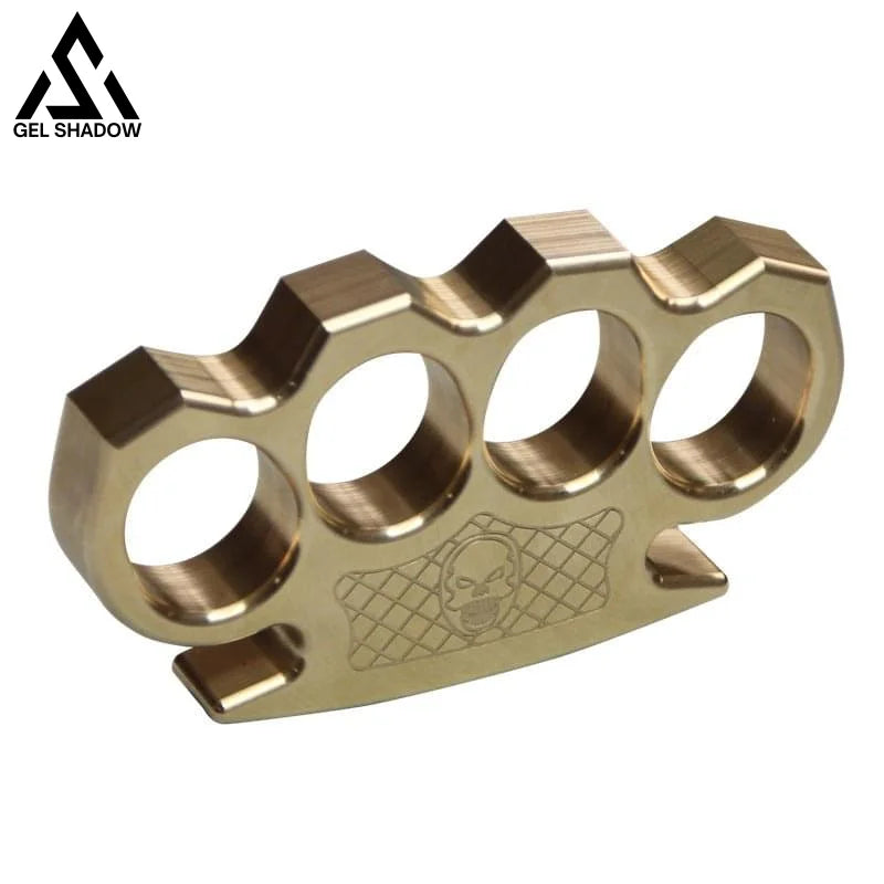2025 Classic Skull Head EDC Knuckles For Men-GS146 Brass Brass Knuckles - Tophatter Daily Deals