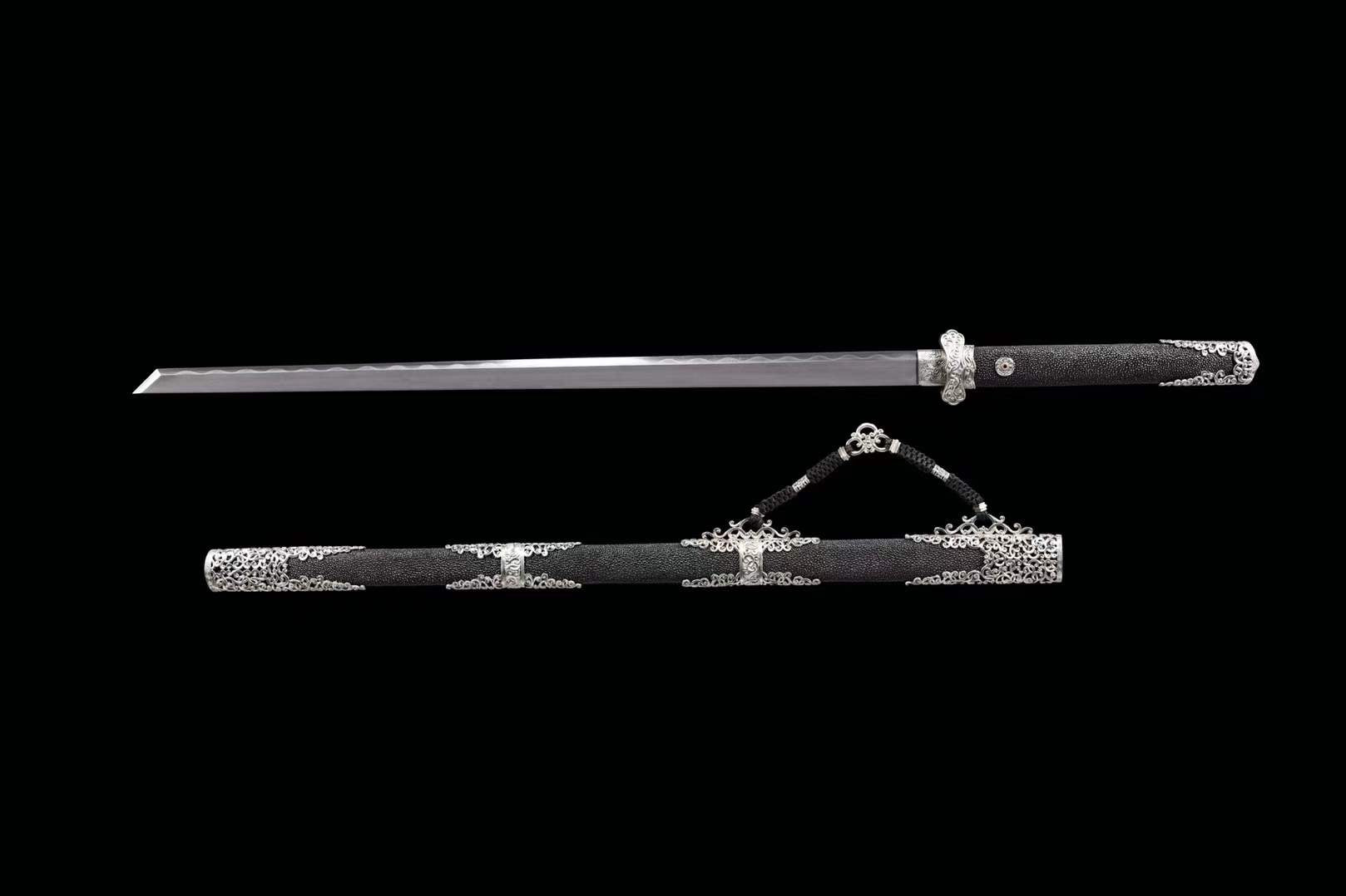 White Bronze Essence Edition Wootzsteel Tang Sword - Tophatter Daily Deals