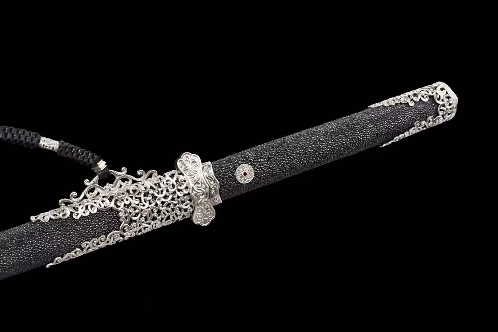 White Bronze Essence Edition Wootzsteel Tang Sword - Tophatter Daily Deals