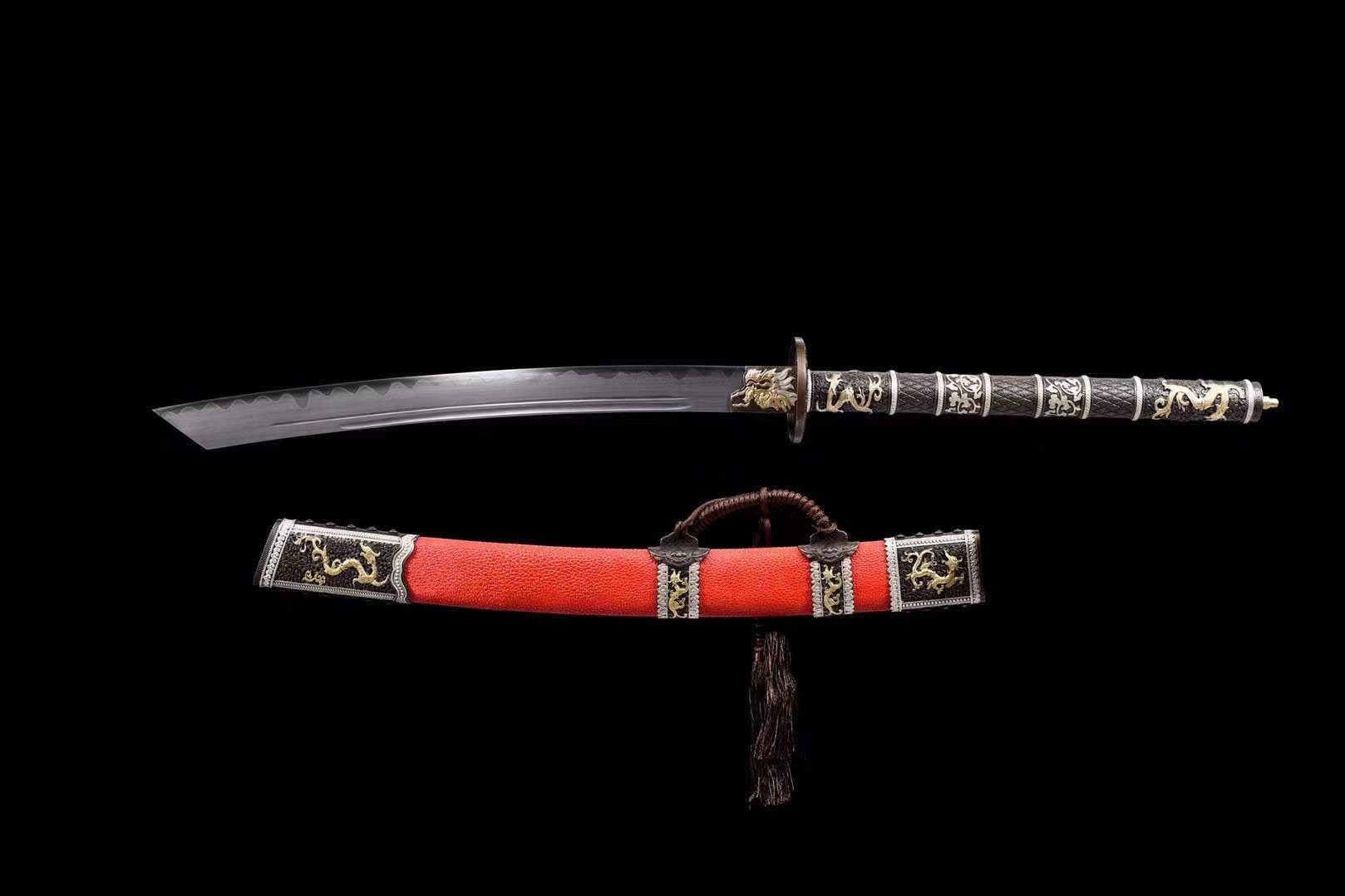 Red Fishskin Wootzsteel Kangxi Great Sword - Tophatter Daily Deals