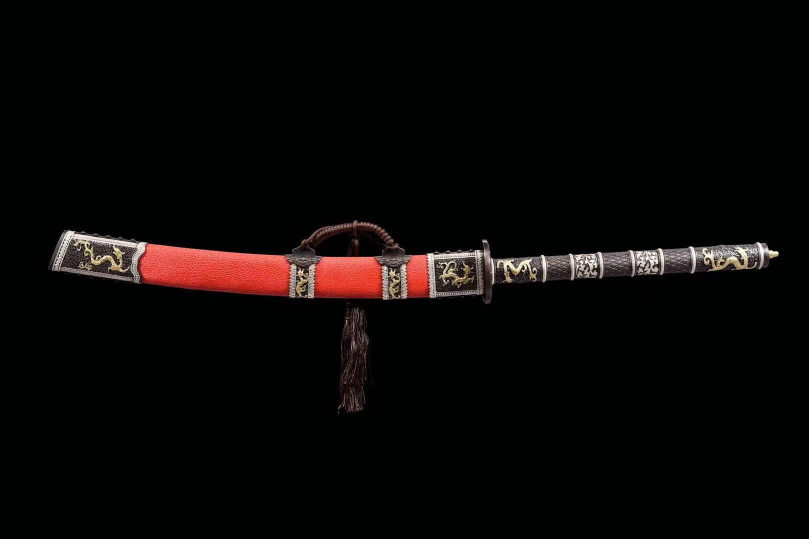 Red Fishskin Wootzsteel Kangxi Great Sword - Tophatter Daily Deals