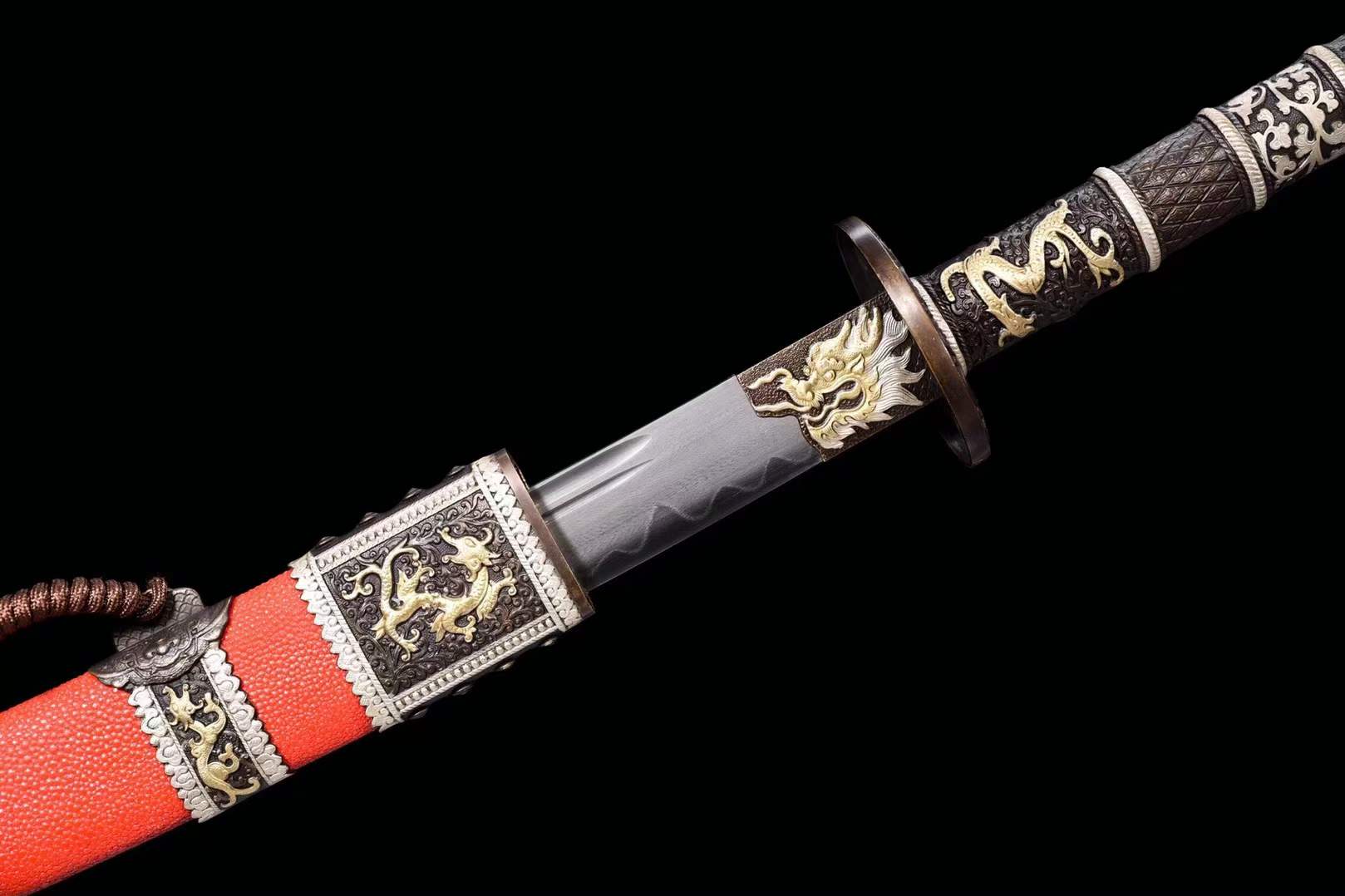 Red Fishskin Wootzsteel Kangxi Great Sword - Tophatter Daily Deals
