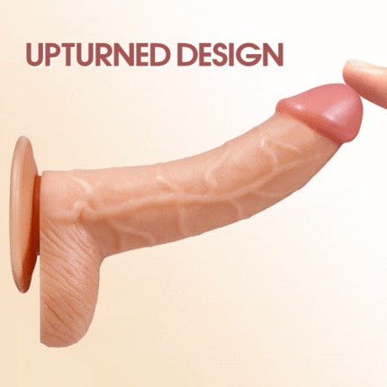 AcmeJoy - Upturned Design Silicone Dildo with Suction Cup 7.67In Dildos - Tophatter Daily Deals