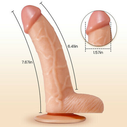 AcmeJoy - Upturned Design Silicone Dildo with Suction Cup 7.67In Dildos - Tophatter Daily Deals