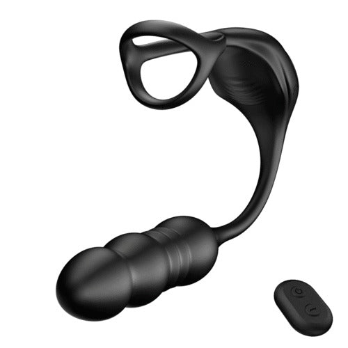 Acmejoy - 9 Thrusting & Vibrating Wearable Prostate Massager with Cock ring Anal Toys - Tophatter Daily Deals