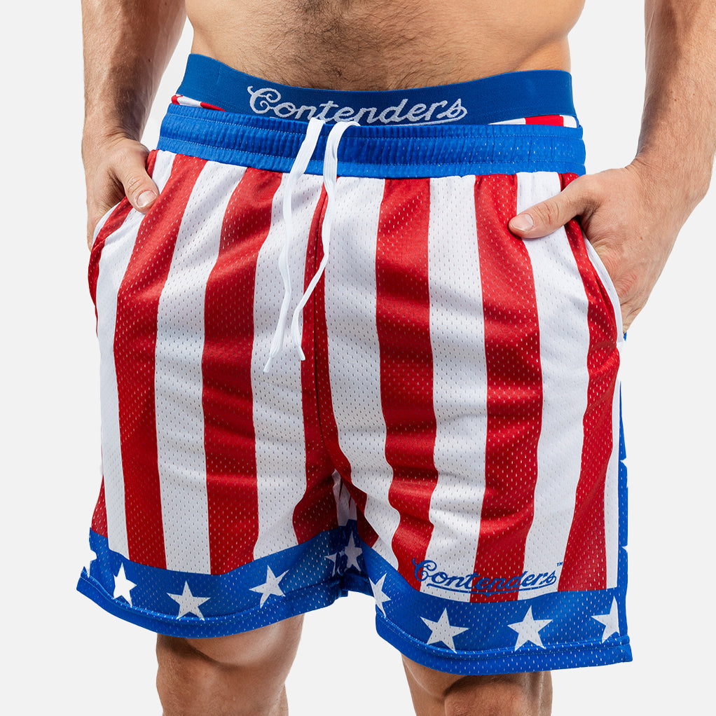 Contenders Clothing Rocky Apollo Creed Mesh Active Short Shorts - Tophatter Daily Deals
