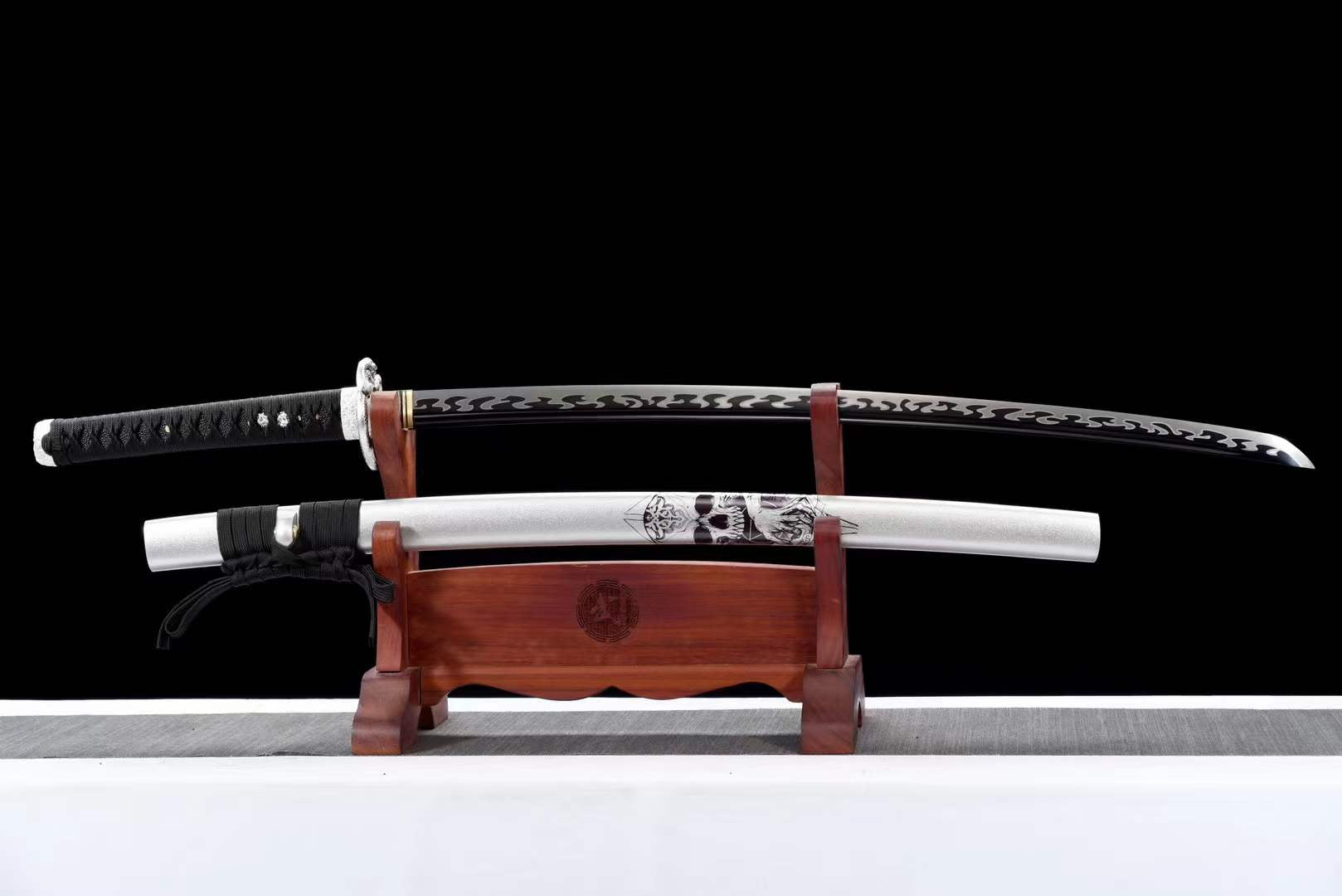 Hand Forged Japanese Samurai Katana Heavenly Serpent High Manganese Steel - Tophatter Daily Deals