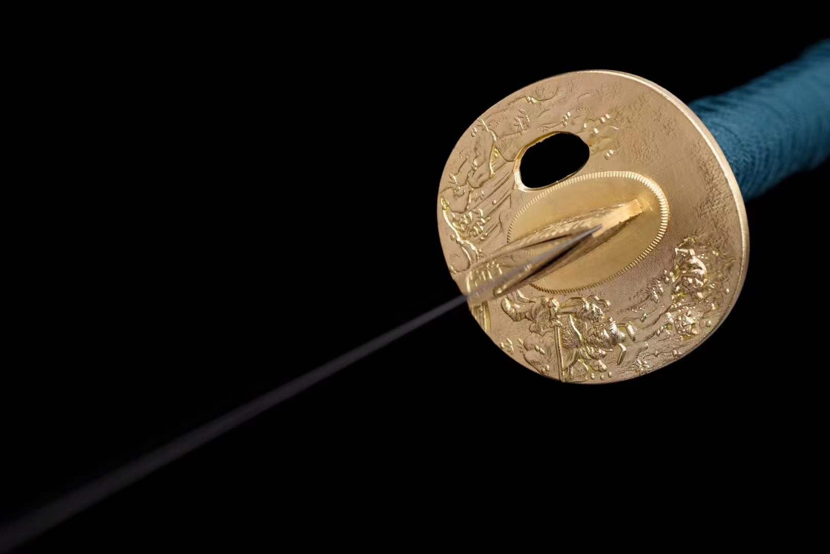 Hand Forged Japanese Samurai Katana Dark Pattern Steel - Tophatter Daily Deals
