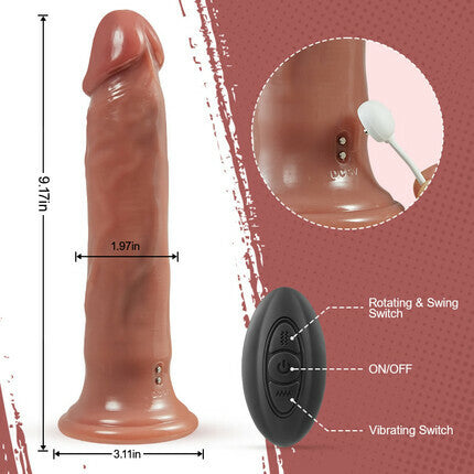EVO - 5 Beads Rotating Swing 8 Vibrating Dildo 9.17 Inch Dildos - Tophatter Daily Deals