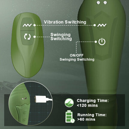 Warrior - C-Shaped 10 Swinging Vibrations Prostate Massager for Men Couple Gay Anal Toys - Tophatter Daily Deals