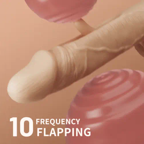 Acmejoy - Hollow Flapping Silicone Dildo Vibrator 8.38 IN Dildos - Tophatter Daily Deals