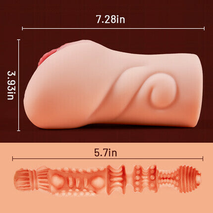 Acmejoy - Vibrating Pocket Pussy Male Masturbator with Textured Vagina Pocket Pussy - Tophatter Daily Deals