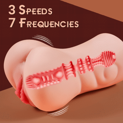 Acmejoy - Vibrating Pocket Pussy Male Masturbator with Textured Vagina Pocket Pussy - Tophatter Daily Deals