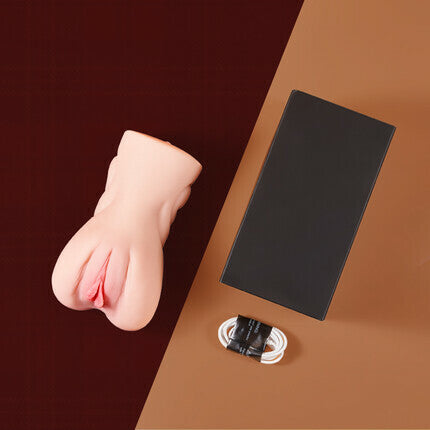 Acmejoy - Vibrating Pocket Pussy Male Masturbator with Textured Vagina Pocket Pussy - Tophatter Daily Deals