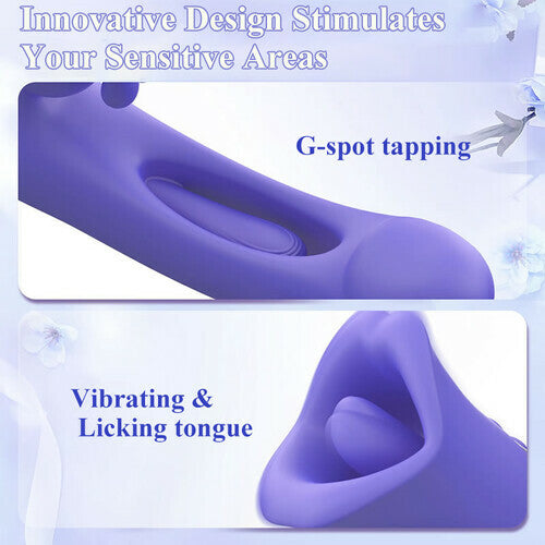 Acmejoy - Clit Nipple Anal Stimulation Rabbit Licking Vibrating Flapping 4 IN 1 Stimulator Vibrators - Tophatter Daily Deals