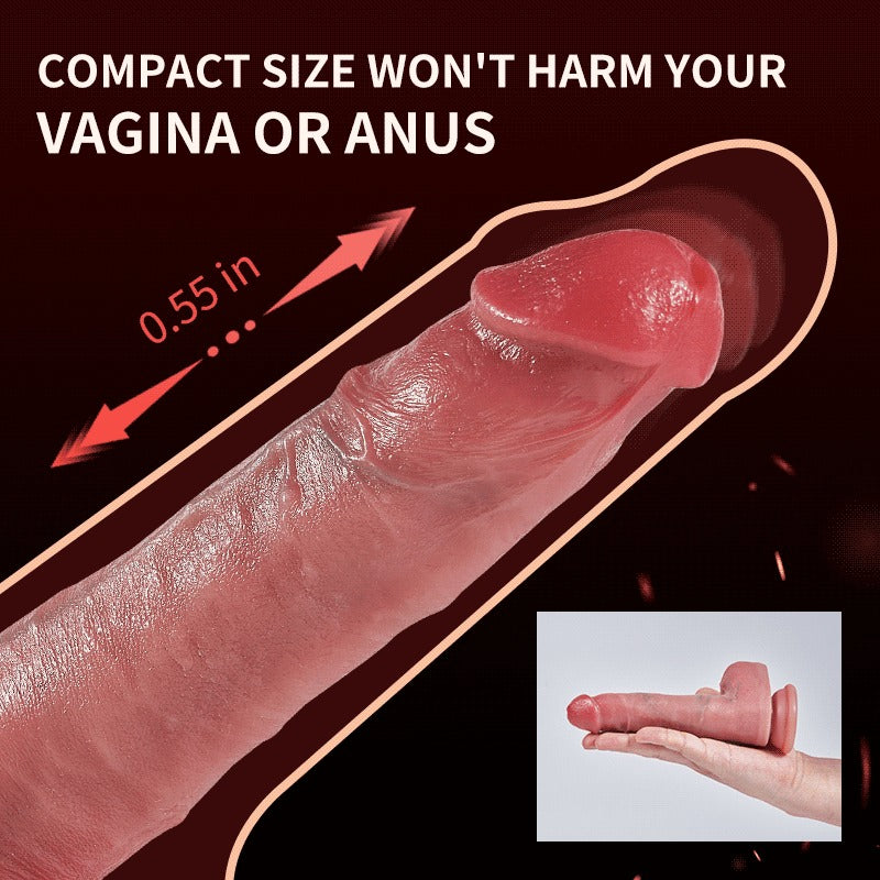 Realistic Dildo Designed for Beginners Silicone Heating Thrusting Automatic In & Out Dildo Dildos - Tophatter Daily Deals
