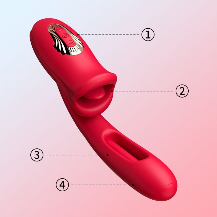 Acmejoy-Shaped Biting Soother with Vibration & Flapping Vibrators - Tophatter Daily Deals