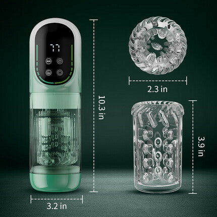 Heaven - 5 in 1 Dual Egg Vibrator Rotating Thrusting Suction Masturbator Cup Adult Sex Toys Men - Tophatter Daily Deals