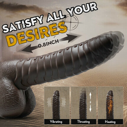 RATTLESNAKE Thrusting Heating Dildo Dildos - Tophatter Daily Deals