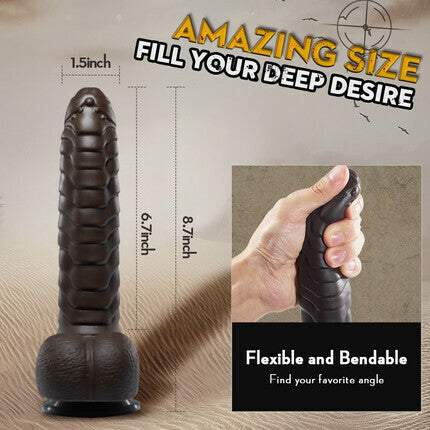 RATTLESNAKE Thrusting Heating Dildo Dildos - Tophatter Daily Deals