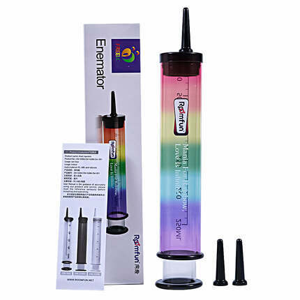 Rainbow - Syringe Anal Douches Anal Cleaner 250 ml Lube & Essential - Tophatter Daily Deals