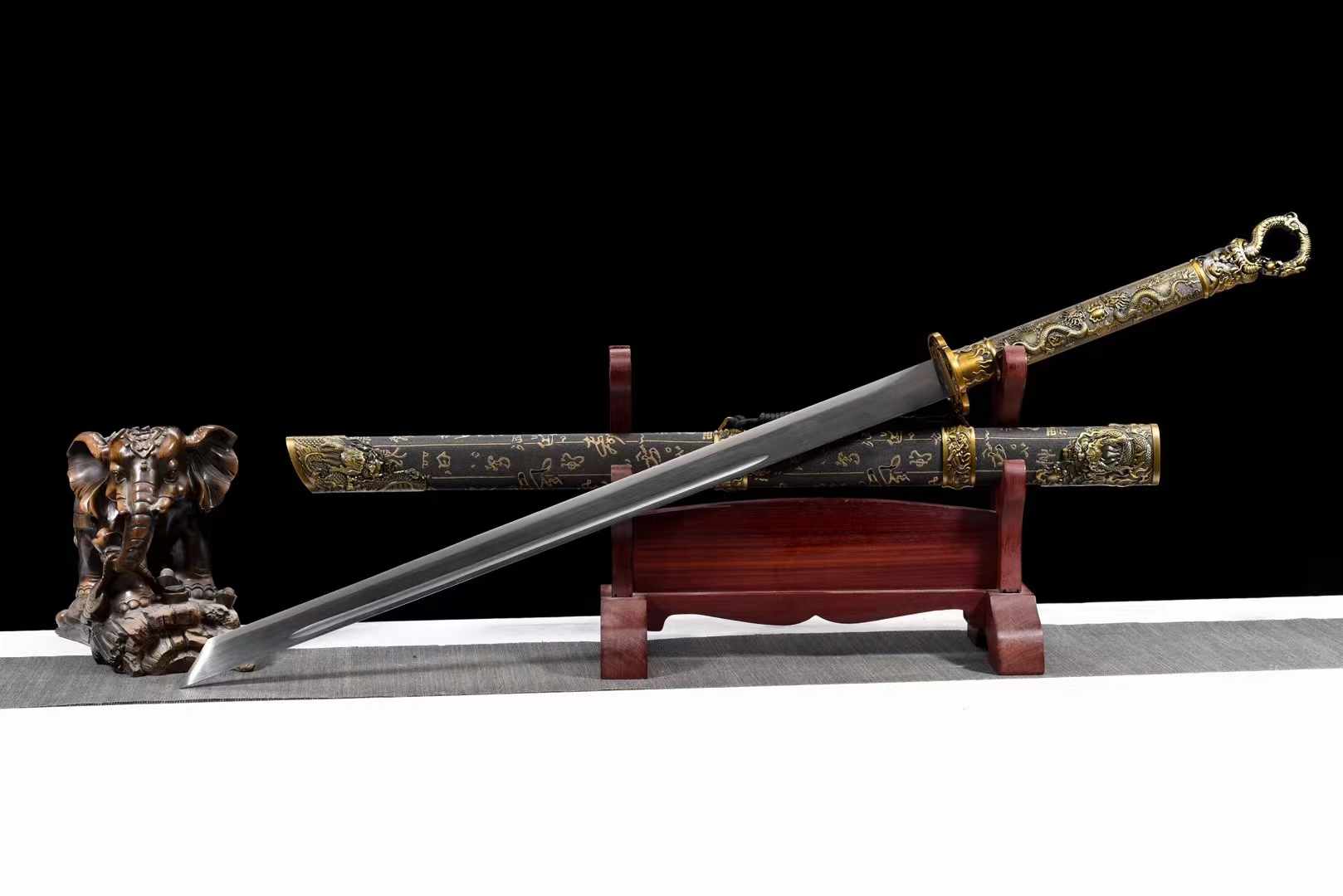 New Double Dragon Ring Head Knife - Tophatter Daily Deals