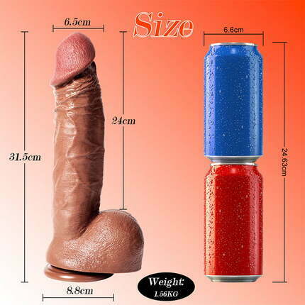 Buder - Manual Big Dildo for Vaginal & Anal 12.40 Inches Dildos - Tophatter Daily Deals
