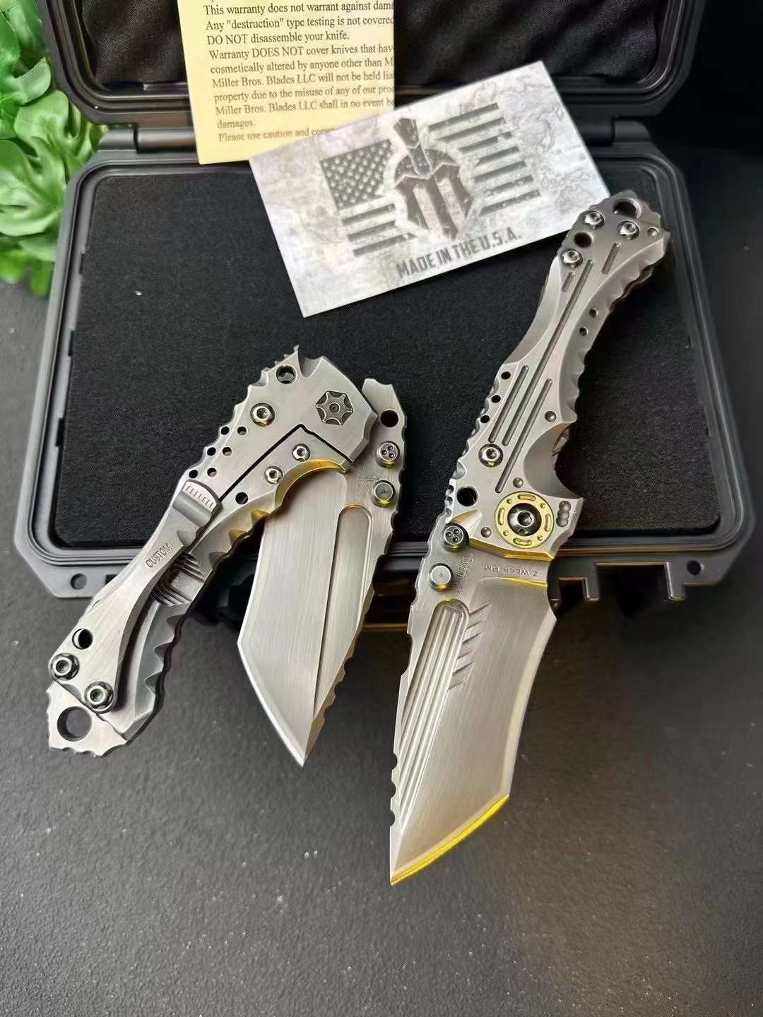 Miller Bros. BIsdes Handmade Edition T-1 Heavy Duty Folding Knife - Tophatter Daily Deals